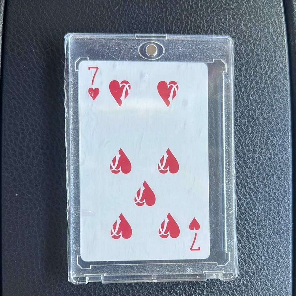 7 of Hearts Cartier Playing Card in Protective Case
